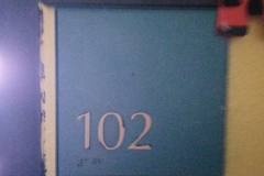 102 Room Number Sign