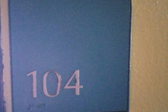 104 Room Number Sign