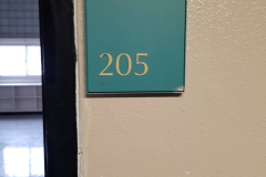 205 Room Number Sign