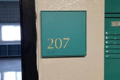 207 Room Number Sign