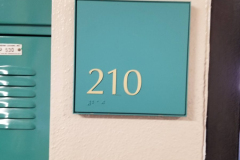 210 Room Number Sign