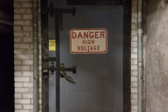 1st Floor Boiler Room (looking south at door with "Danger High Voltage" sign )