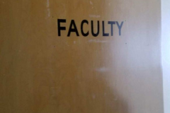 301A door with Faculty printed on it