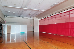 1st Floor Gymnasium - East Section (looking toward south wall with temporary office structure)