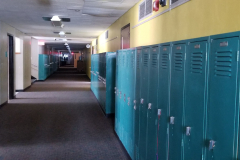 Looking northeast, 1st floor hallway outside 110