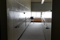 1st Floor Hallway (handicap ramp looking west toward window wall)